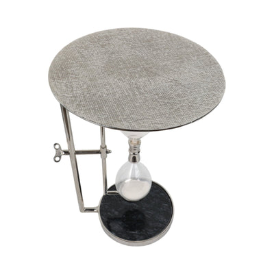 23" Chena Silver Hourglass Table - Al Rugaib Furniture