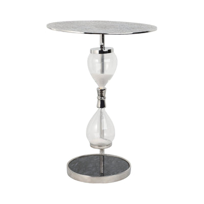 23" Chena Silver Hourglass Table - Al Rugaib Furniture