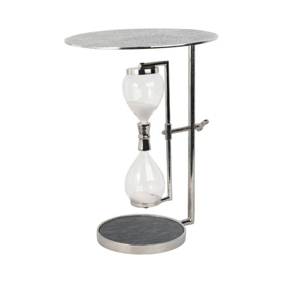 23" Chena Silver Hourglass Table - Al Rugaib Furniture