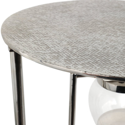 23" Chena Silver Hourglass Table - Al Rugaib Furniture