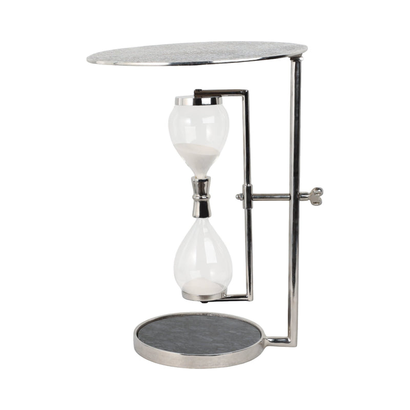 23" Chena Silver Hourglass Table - Al Rugaib Furniture