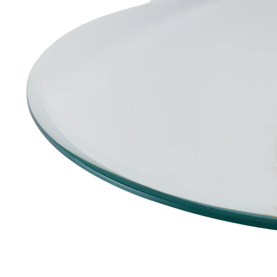 23" Frances Quartz Crystal Glass And Metal Accent - Al Rugaib Furniture