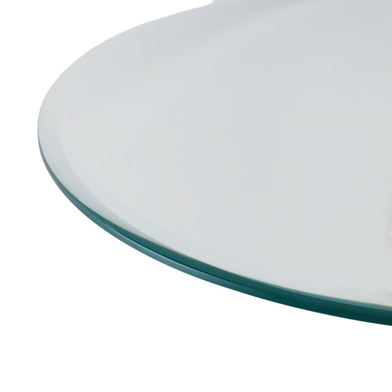 23" Frances Quartz Crystal Glass And Metal Accent - Al Rugaib Furniture