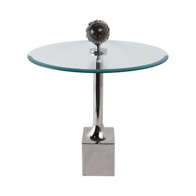 23" Macklin Labradorite Stone Glass And Metal Acc - Al Rugaib Furniture