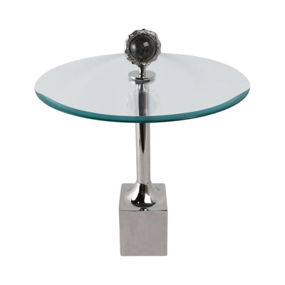 23" Macklin Labradorite Stone Glass And Metal Acc - Al Rugaib Furniture