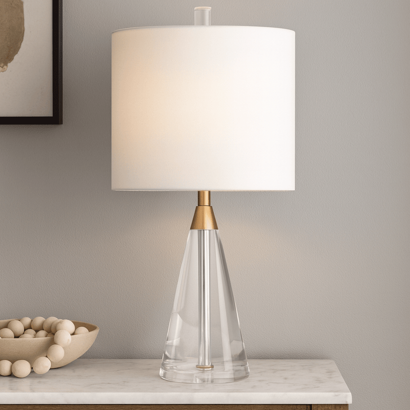 23" NADINE CRYSTAL TABLE LAMP - Al Rugaib Furniture