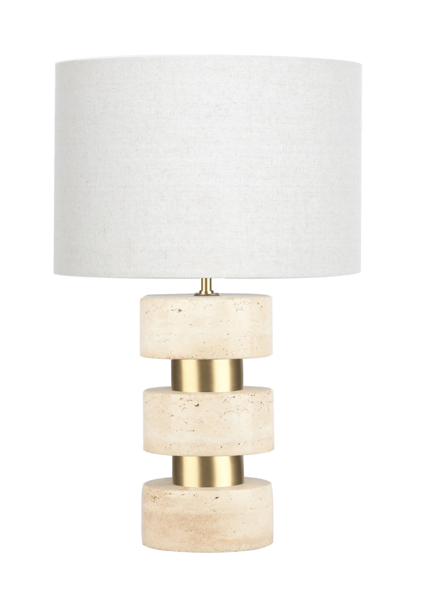 23" NAXLEY TRAVERTINE TABLE LAMP Table Lamps| Sagebrook Home