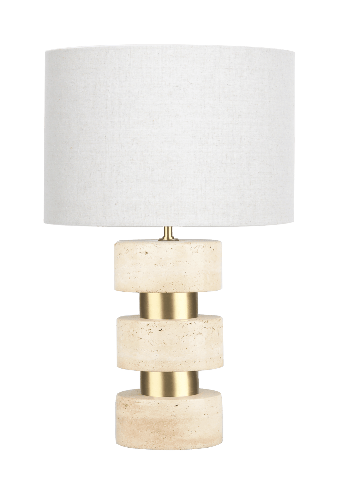 23" NAXLEY TRAVERTINE TABLE LAMP Table Lamps| Sagebrook Home