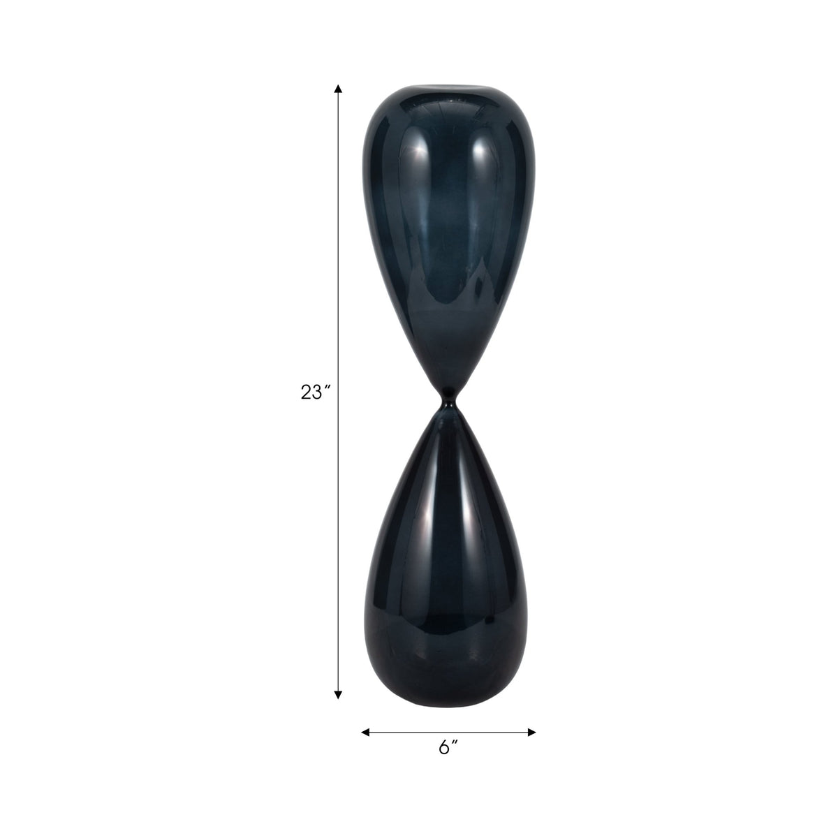 23" Sahini Large Navy Hourglass Table Decors| Sagebrook Home