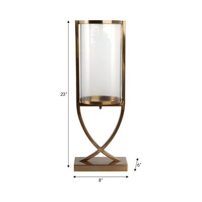 23" Tomah Small Gold Candle Holder - Al Rugaib Furniture
