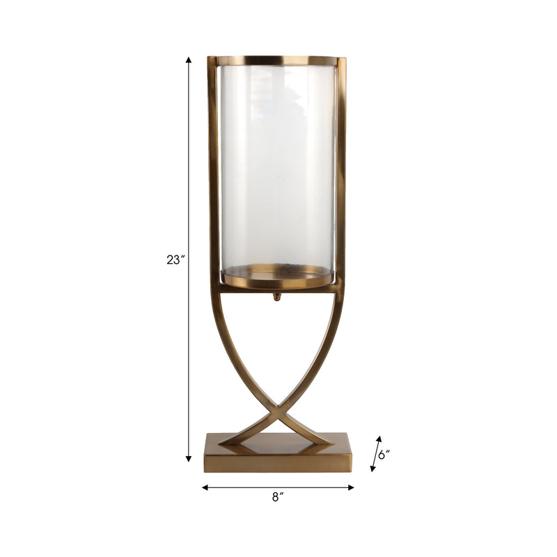 23" Tomah Small Gold Candle Holder - Al Rugaib Furniture