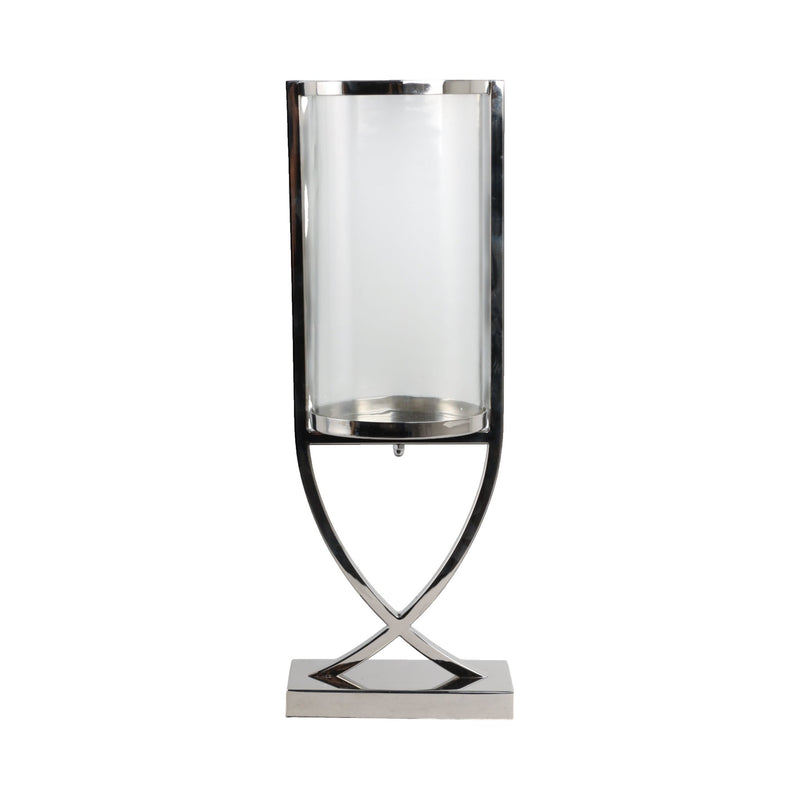 23" Tomah Small Silver Candle Holder - Al Rugaib Furniture