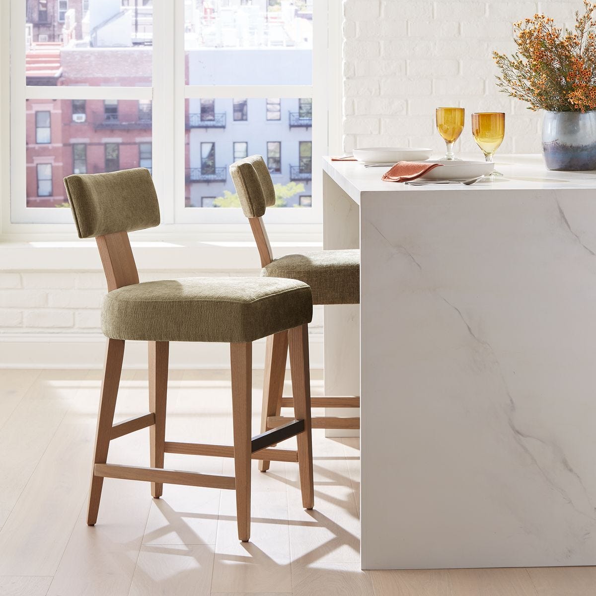 Elysian Counter Stool, Moss