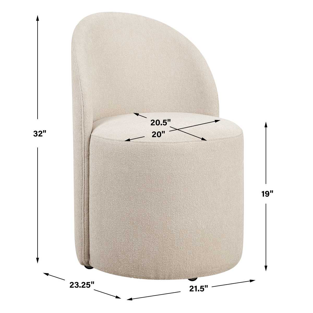 Roll With It Dining Chair, Sand