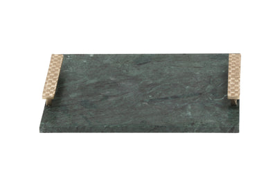 Marble Tray With Aluminium Handle-D-011022-8