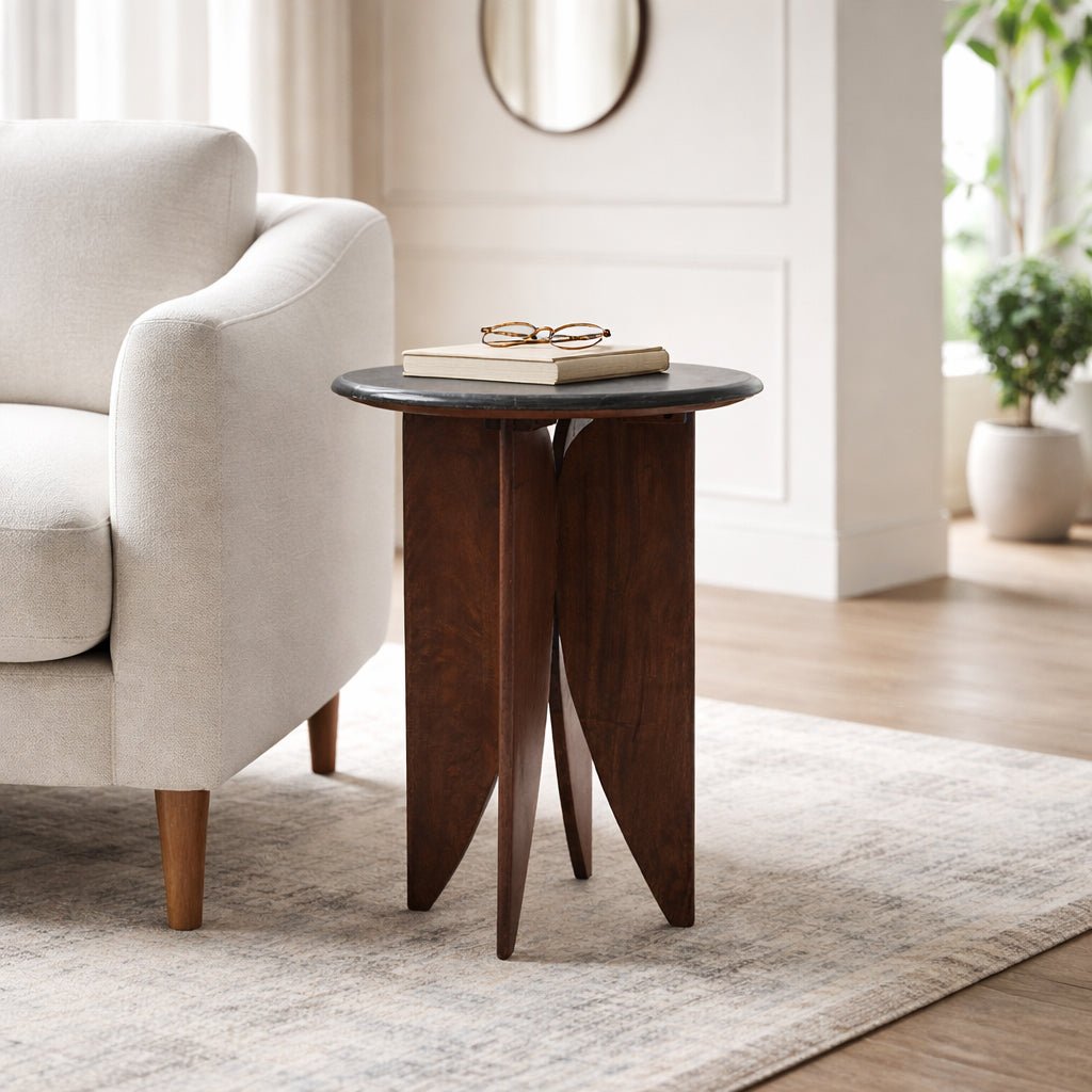 23x16" Contemporary Accent Table, Black/brown Accent & End Tables| Sagebrook Home