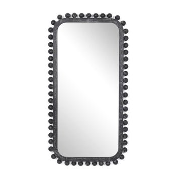 23x45" Knobby Rectangular Mirror, Black - Al Rugaib Furniture