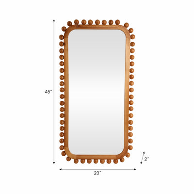 23x45" Knobby Rectangular Mirror, Natural - Al Rugaib Furniture