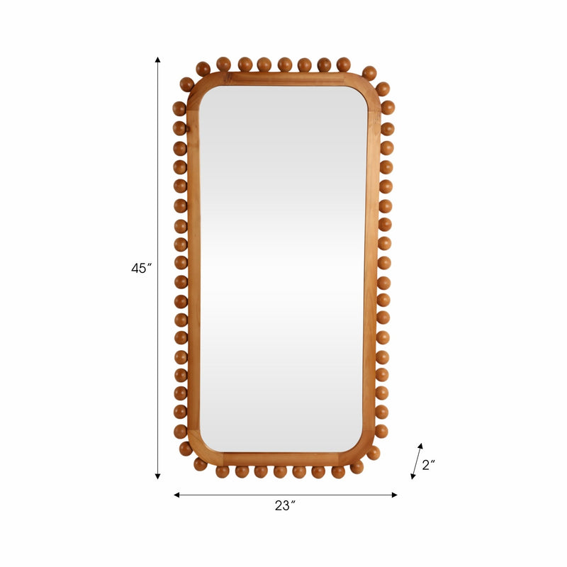 23x45" Knobby Rectangular Mirror, Natural - Al Rugaib Furniture