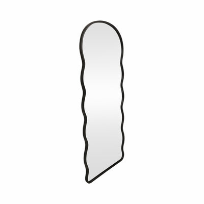 23x55" Curvy Edged Leaner Mirror, Black - Al Rugaib Furniture