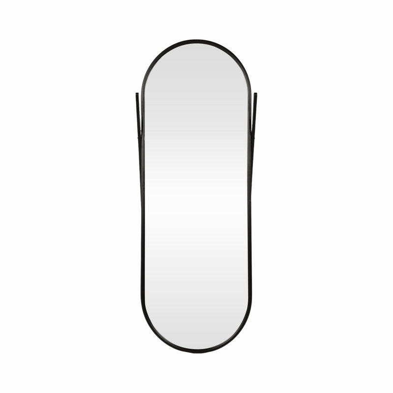 23x60 Rounded Standing Mirror, Black - Al Rugaib Furniture