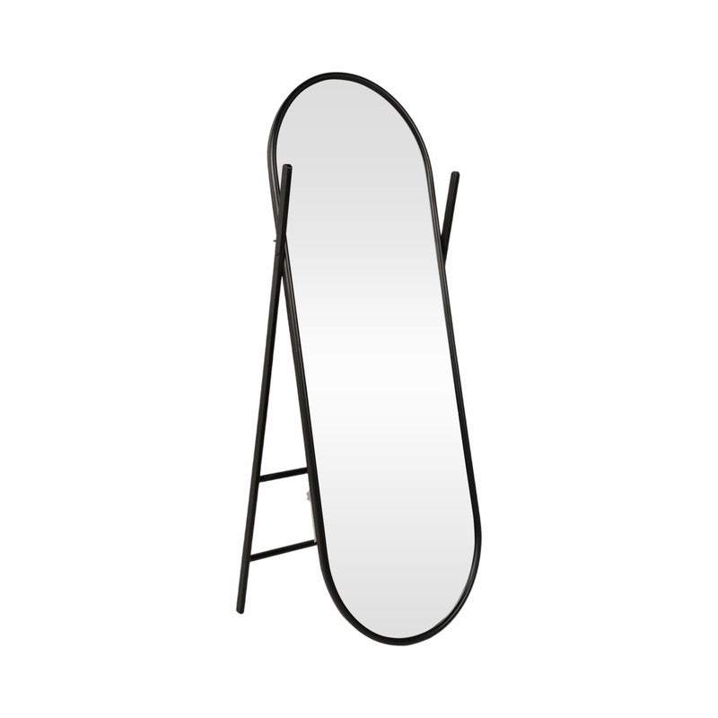 23x60 Rounded Standing Mirror, Black - Al Rugaib Furniture