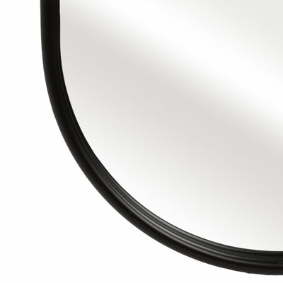23x60 Rounded Standing Mirror, Black - Al Rugaib Furniture