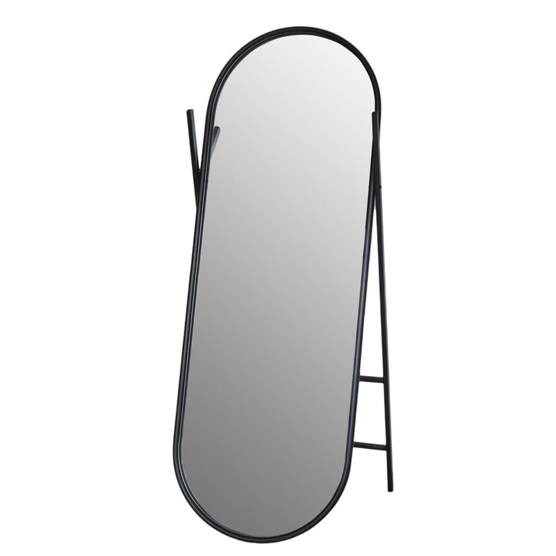 23x60 Rounded Standing Mirror, Black - Al Rugaib Furniture