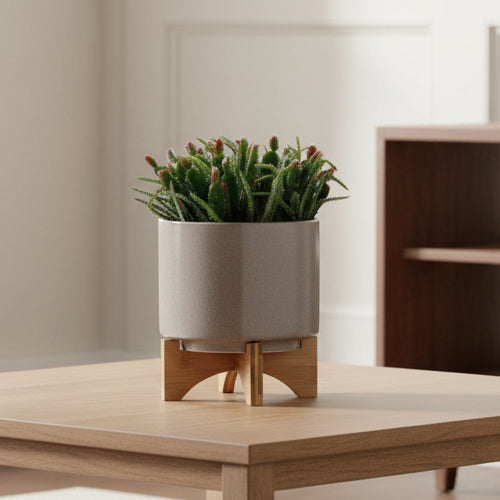 24" 2-TONE VASE, IVORY Outdoor Planters| Sagebrook Home