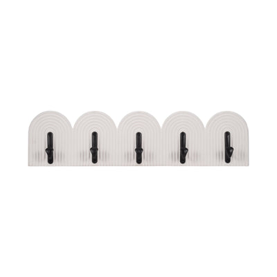 24" 5 - arch Wall Hooks, White - Al Rugaib Furniture