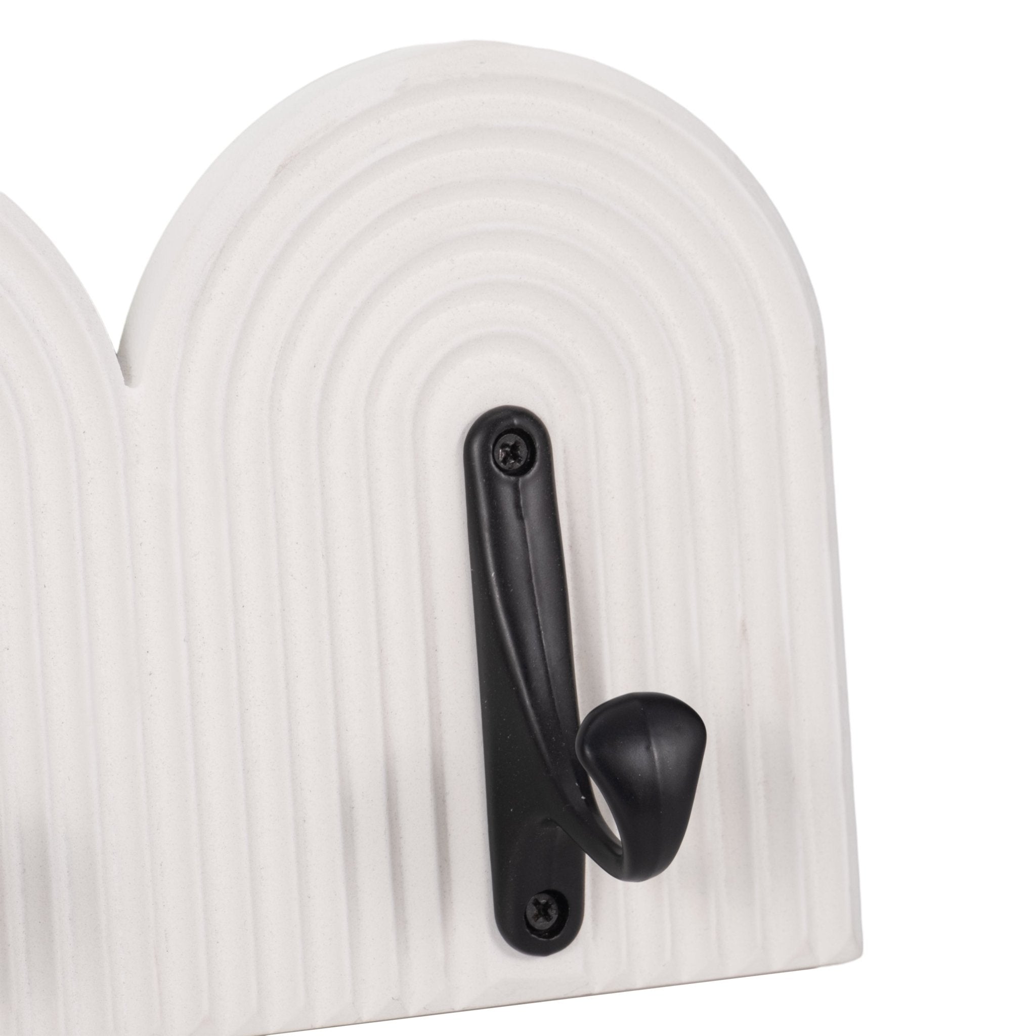 24" 5-arch Wall Hooks, White Wall Shelf| Sagebrook Home