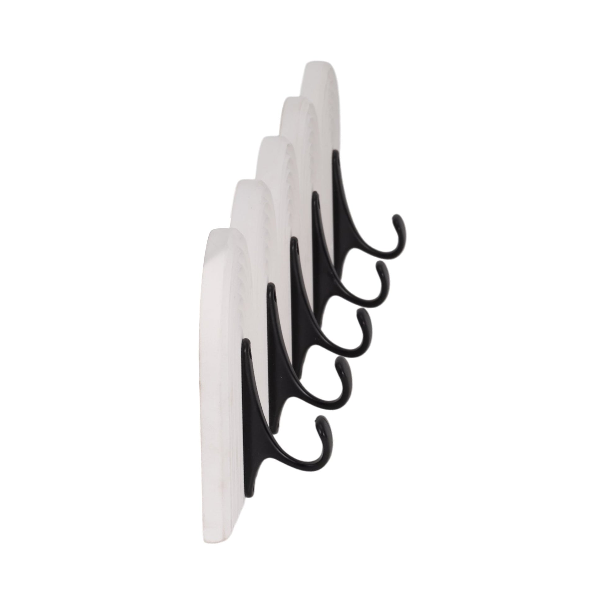 24" 5-arch Wall Hooks, White Wall Shelf| Sagebrook Home