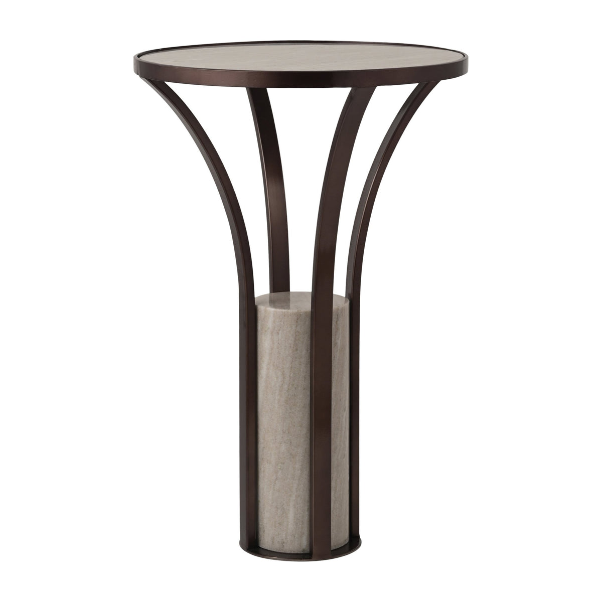 24" ALFORD MARBLE TOP BRONZE TABLE Accent & End Tables| Sagebrook Home