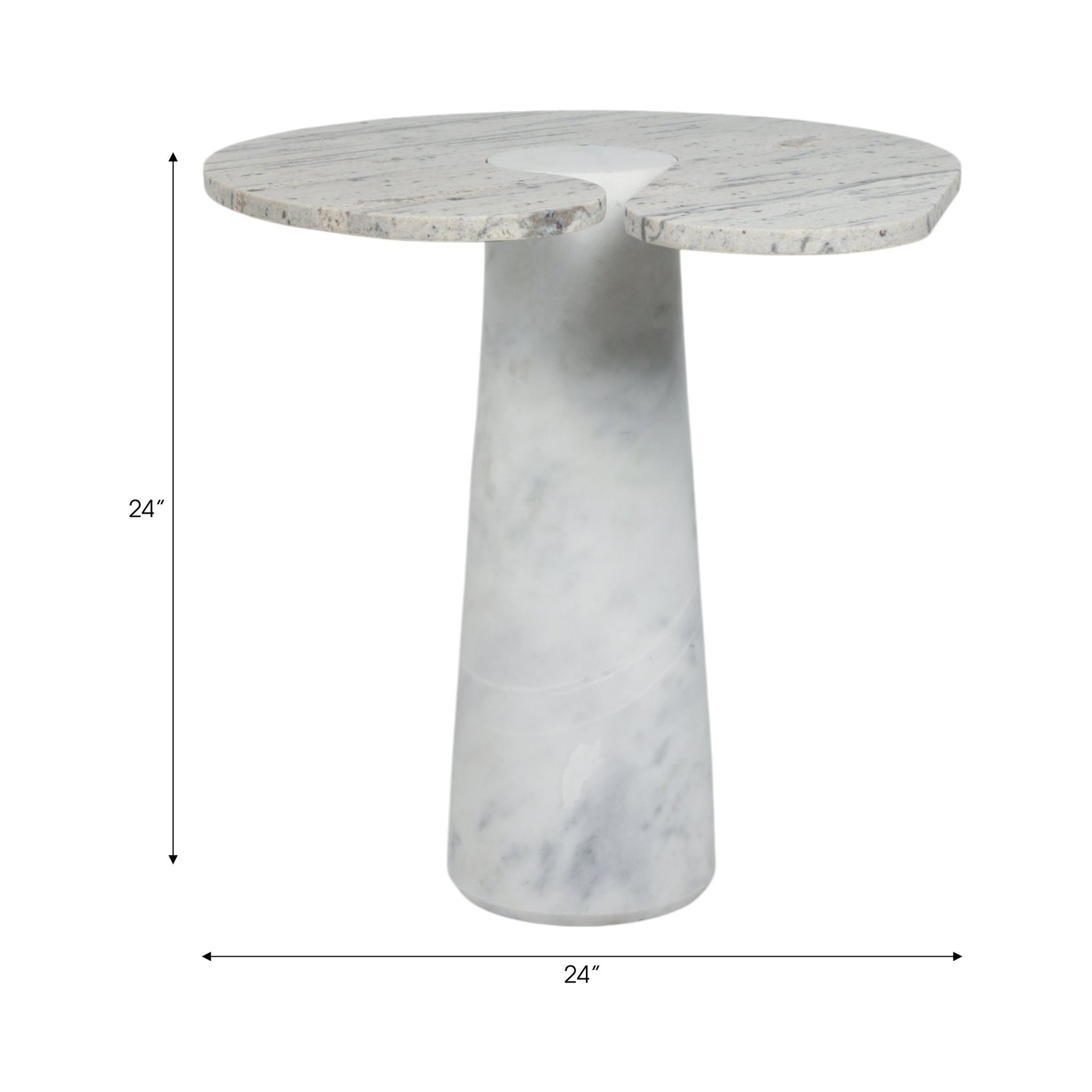 24" Cassiope Granite And Marble Accent Table Accent & End Tables| Sagebrook Home