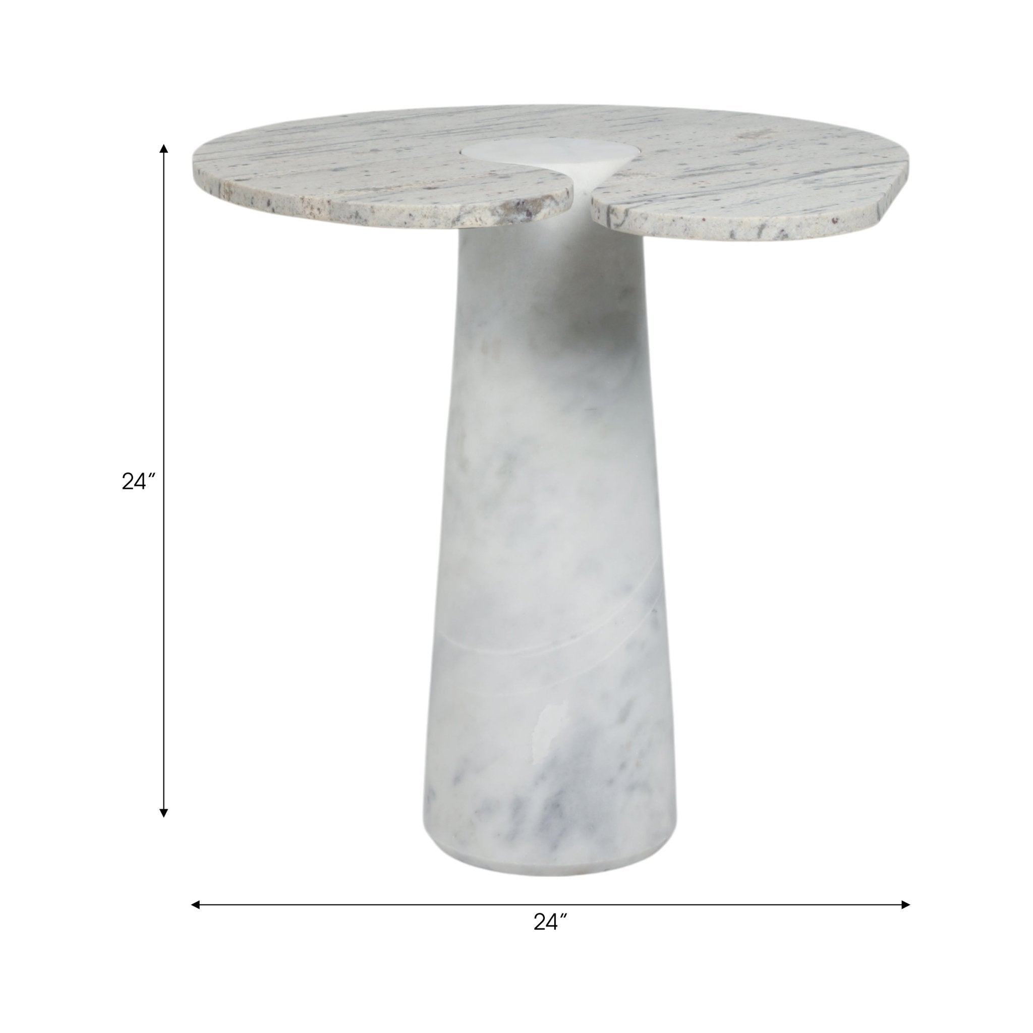 24" Cassiope Granite And Marble Accent Table Accent & End Tables| Sagebrook Home