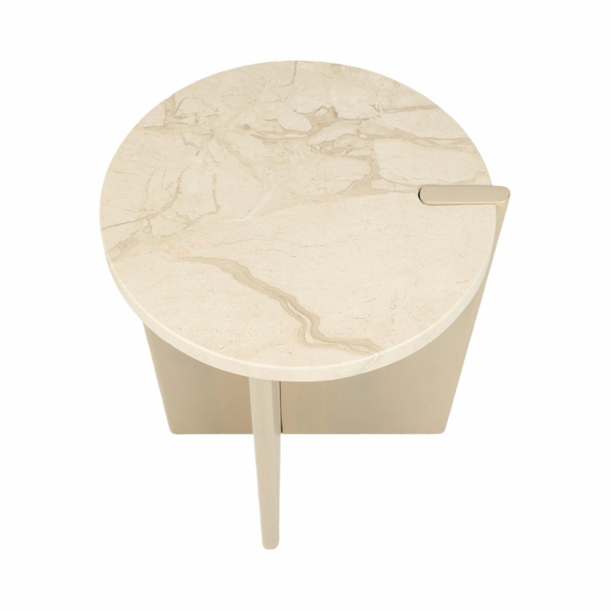 24" CONNLEY MEDIUM MARBLE AND WOOD ACCENT TABLE | Sagebrook Home