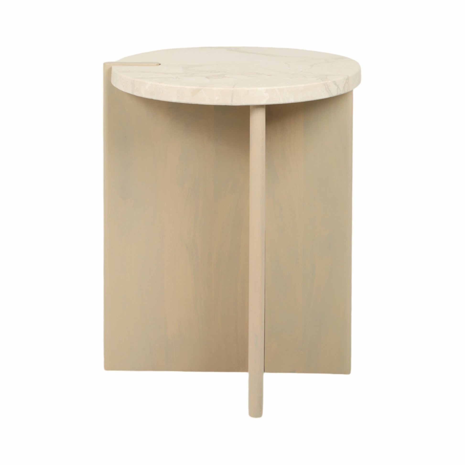24" CONNLEY MEDIUM MARBLE AND WOOD ACCENT TABLE | Sagebrook Home