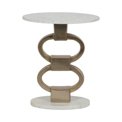 24" Dephine Gold Link Table - Al Rugaib Furniture