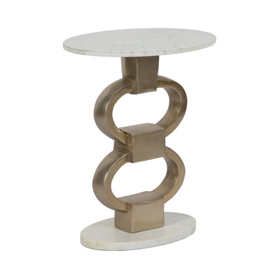 24" Dephine Gold Link Table - Al Rugaib Furniture