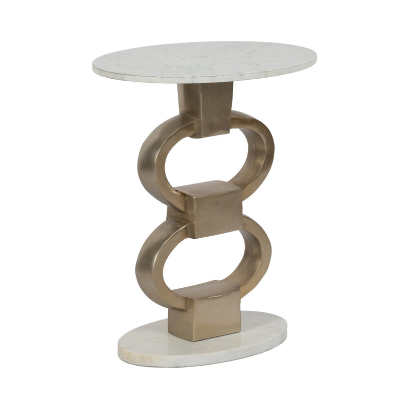 24" Dephine Gold Link Table - Al Rugaib Furniture