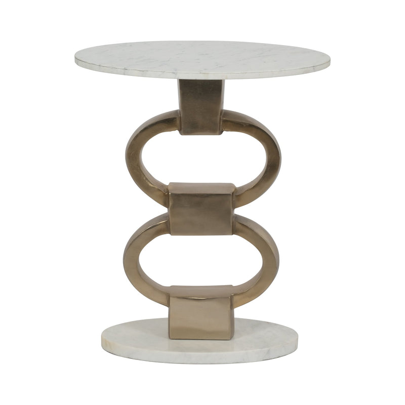 24" Dephine Gold Link Table - Al Rugaib Furniture