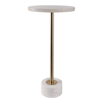 24" Duncan White Quartz Accent Table - Al Rugaib Furniture