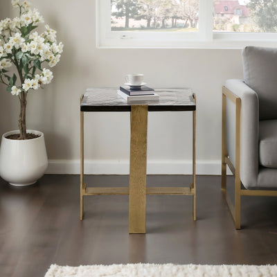 24" Kelpine Tall Gold Accent Table - Al Rugaib Furniture