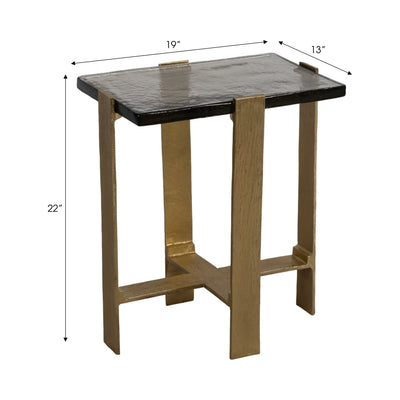 24" Kelpine Tall Gold Accent Table - Al Rugaib Furniture