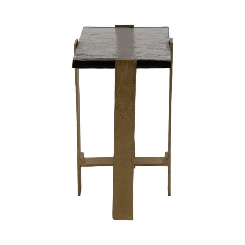 24" Kelpine Tall Gold Accent Table - Al Rugaib Furniture