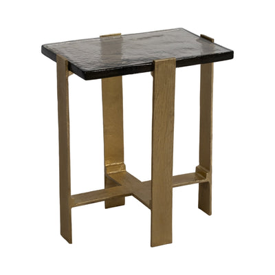 24" Kelpine Tall Gold Accent Table - Al Rugaib Furniture