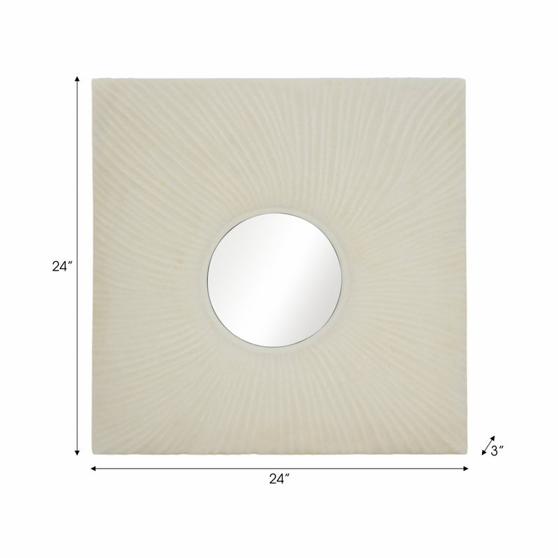 24" Laurel Quartz Resin Mirror - Al Rugaib Furniture