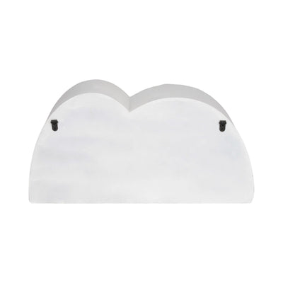 24" Long Curved 3 - shelf Wall Storage, White - Al Rugaib Furniture