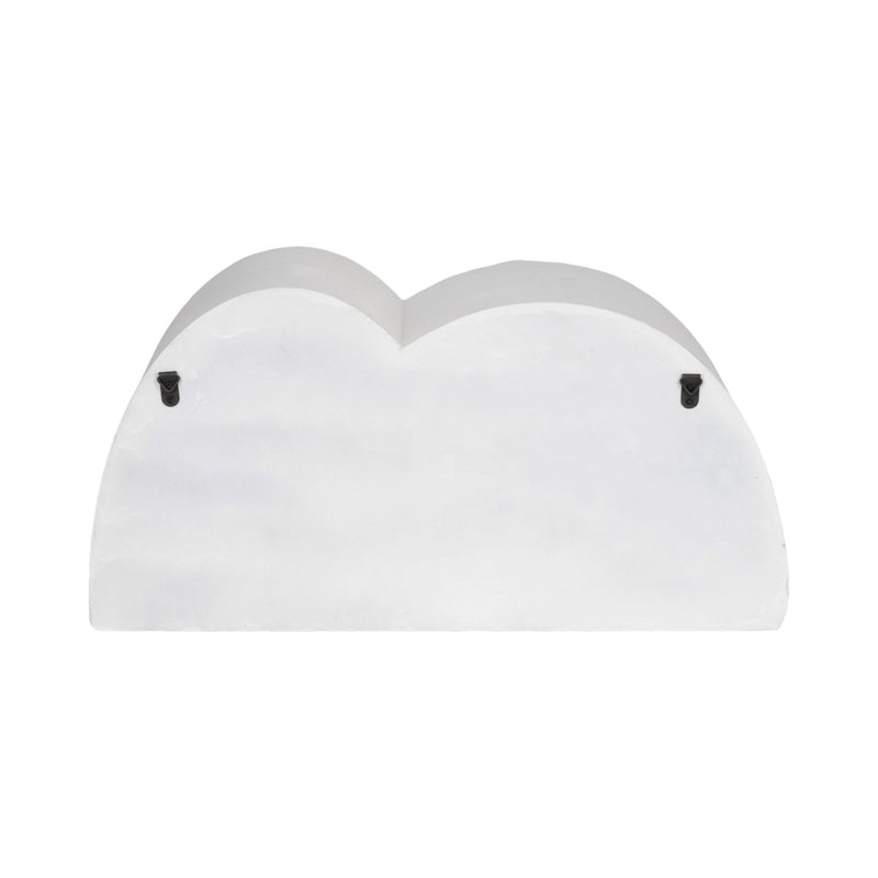 24" Long Curved 3 - shelf Wall Storage, White - Al Rugaib Furniture