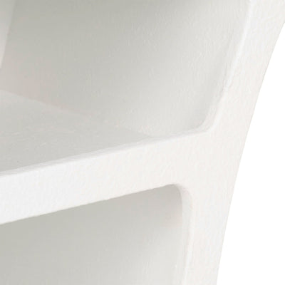 24" Long Curved 3 - shelf Wall Storage, White - Al Rugaib Furniture